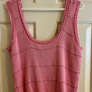 ASOS Pink Crop Knit Tank Top